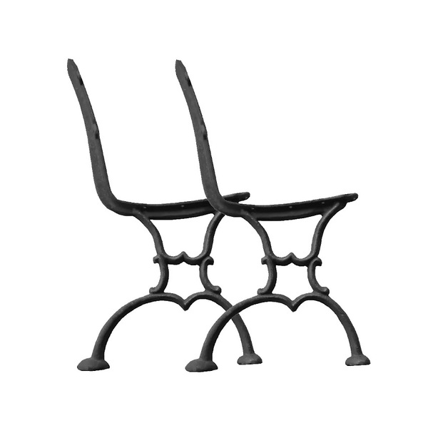 Par Pé De Banco Praça Jardim Arcos Íris Em Ferro Fundido