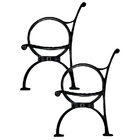 Par Pé De Banco Praça Jardim Decoração Arco Íris Em Ferro