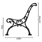 Par Pé De Banco Praça Jardim Decoração Caracú Ferro Fundido