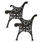 Par Pé De Banco Praça Jardim Decoração Inglês Ferro Fundido