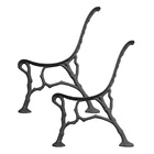 Par Pé De Banco Praça Jardim Decoração Raiz Ferro Fundido