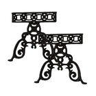 Par Pé De Banco Vila Rica Em Ferro Fundido Jardim 41x39cm