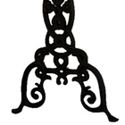 Par Pé De Mesa Base Vila Rica Em Ferro Fundido 74x67cm