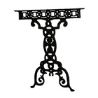 Par Pé De Mesa Base Vila Rica Em Ferro Fundido 74x67cm