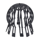 Parafolhas Calha 60°/120° 15x10cm PVC Preto Odem