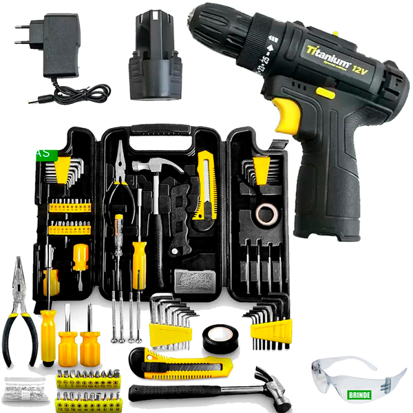 Parafusadeira 12v À Bateria + Kit Do Dia Dos Pais + Brindes