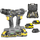 Parafusadeira  E Chave De Impacto 2 Bateria 21v Titanium Ti-p