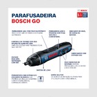 Parafusadeira A Bateria Bosch Go 3.6v Sem Fio Com Maleta