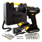 Parafusadeira Bateria 21v C/ Maleta + Jogo Ferramentas 129pc