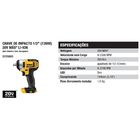 Parafusadeira Chave Impacto 1/2" 20v Sem Bateria Dcf880b Dewa
