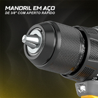 Parafusadeira E Furadeira  + Esmerilhadeira C/ 2 Bateria 21v