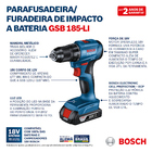 Parafusadeira e Furadeira de Impacto Bosch a Bateria 18V 2" GSB 185-LI 1B