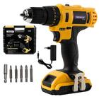 Parafusadeira Furadeira À Bateria Trevalla + Jogo De Ferramen