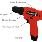 Parafusadeira/furadeira Bateria Sao Paulo 1,3ah 12v T12 - Cx