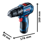 Parafusadeira Furadeira Bosch GSB 12V-30 Brushless 12V 2 Baterias + Maleta