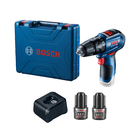 Parafusadeira Furadeira Bosch GSB 12V-30 Brushless 12V 2 Baterias + Maleta