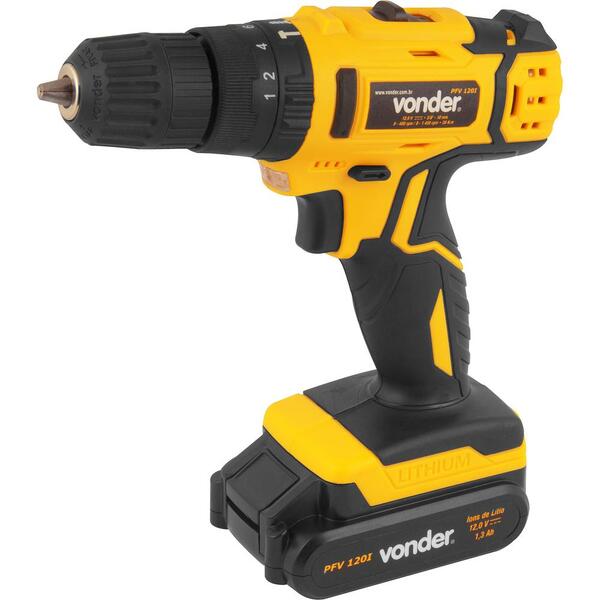 Parafusadeira/furadeira Com Impacto À Bateria 12v Carregador