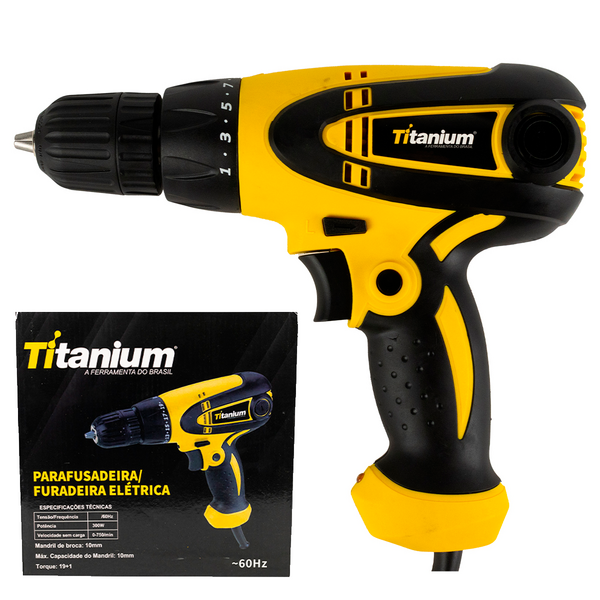 Parafusadeira Furadeira Elétrica  220v 3/8 300w Titanium