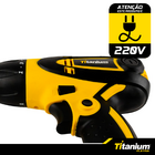 Parafusadeira Furadeira Elétrica  220v 3/8 300w Titanium