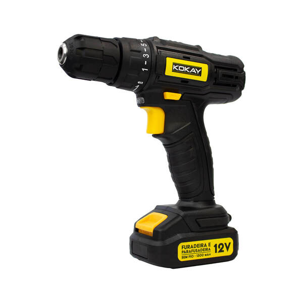 Parafusadeira Furadeira Elétrica A Bateria 12v Com Maleta