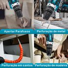 Parafusadeira Sem Fio Elétrica Recarregável Portátil Forte Pr