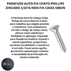 Parafuso 3,5x16 Cabeca Chata Phillips A/a - Caixa C/500 Un
