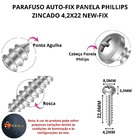 Parafuso 4,2x22 Cabeca Panela Phillips A/a - Pct C/100 Pcs