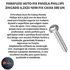 Parafuso 4,2x25 Cabeca Panela Phillips A/a - Caixa C/500 Pcs