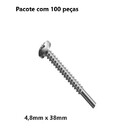 Parafuso 4,8x38 Cabeca Panela Phillips Pilot - Pct C/100 Pcs