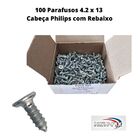 Parafuso 4.2x13 Cabeça Chata Com Rebaixo Philips 100 Unidades