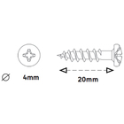 Parafuso de Aço Carbono para Madeira 4x20mm Soberba Panela Philips Granel