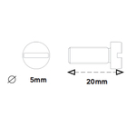 Parafuso de Aço Carbono para Metal 5x20mm Máquina Fenda Granel