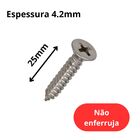 Parafuso Aço Inox 4.2 X 25 Aa Cabeça Chata Philips 50 Peças