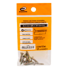 Parafuso de Aço para Madeira 4,5x20mm Auto Atarraxante Chata Philips 10 peças