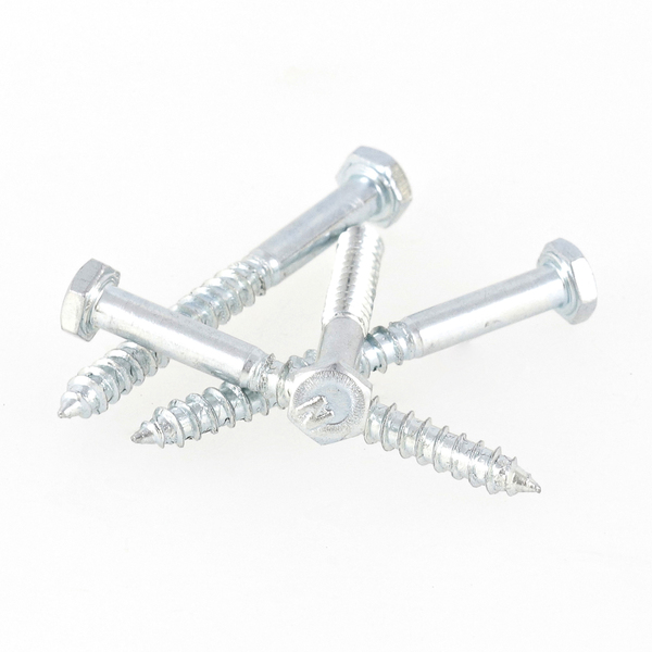 Parafuso de Aço para Madeira 4,7x50mm Soberba Sextavada sem Fenda 4 peças