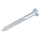 Parafuso de Aço para Madeira 6,3x60mm Soberba Sextavada sem Fenda 4 peças