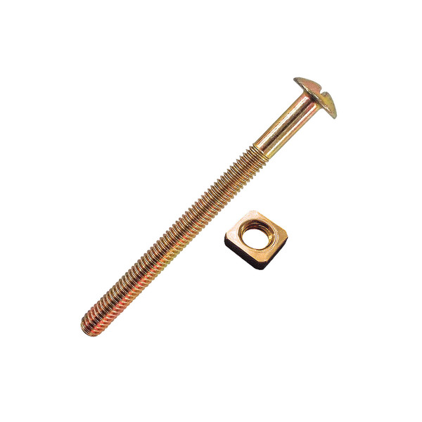 Parafuso de Aço para Madeira 7,9x100mm Auto Atarraxante Redonda Fenda 2 peças