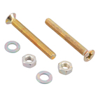 Parafuso de Aço para Metal 6x50mm Máquina Chata Fenda 4 peças