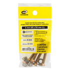 Parafuso de Aço para Metal 6x50mm Máquina Chata Fenda 4 peças