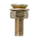 Parafuso de Aço para Metal 8x25mm Máquina Chata Philips 3 peças