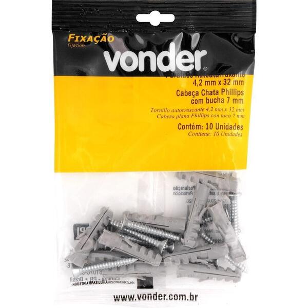 Parafuso Autoatarraxante 4,2x32mm Com 10 Peças Vonder