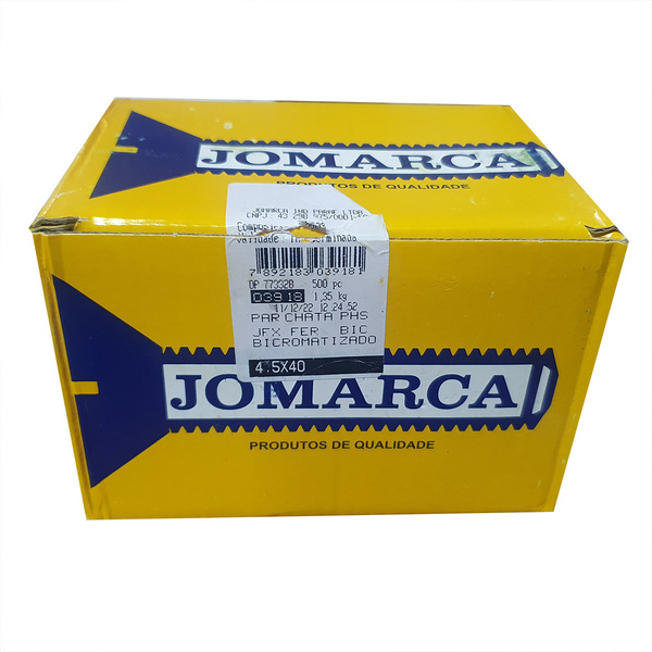 Parafuso Cabeça Chata Phillips 4,5x40mm Cx 500un - Jomarca