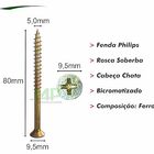 Parafuso Chip Board Chata Phillips 50 X 80 C-100pçs
