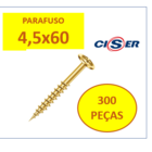 Parafuso Chipboard 4,5x60 Flangeado P/ Madeira 300 Un - Cx