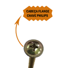 Parafuso de Aço para Madeira Flangeado Chipboard 5,0 X 60 Mm