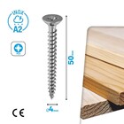 Parafuso de Aço para Maderias Chipboard 4x50mm 12 Peças Standers