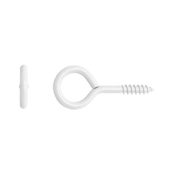 Parafuso de Gancho Branco 5x40mm 4 unidades Standers