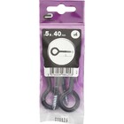 Parafuso de Gancho Preto 5x40mm 4 unidades Standers