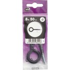 Parafuso de Gancho Preto 6x50mm 2 unidades Standers