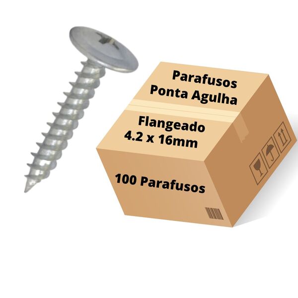 Parafuso Drywall Forro Madeira Flangeado 4,2x16mm 100 Pç